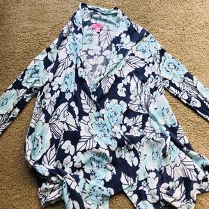 Lilly Pulitzer Draping Floral Cardigan